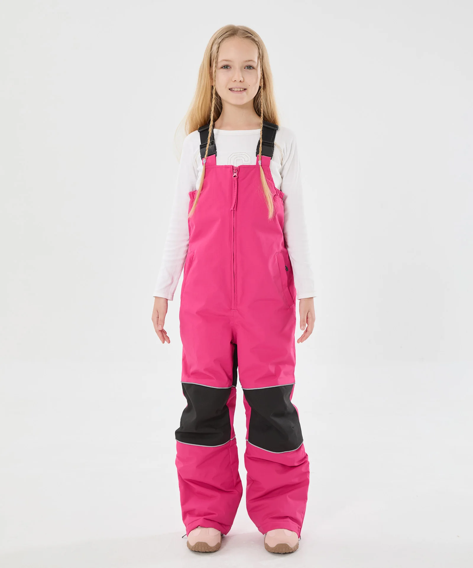 

Gsou Snow Kids' One-Piece Ski Bib Pants Waterproof Windproof Snowsuit for Boys & Girls Durable Reinforced for Outdoor Sports