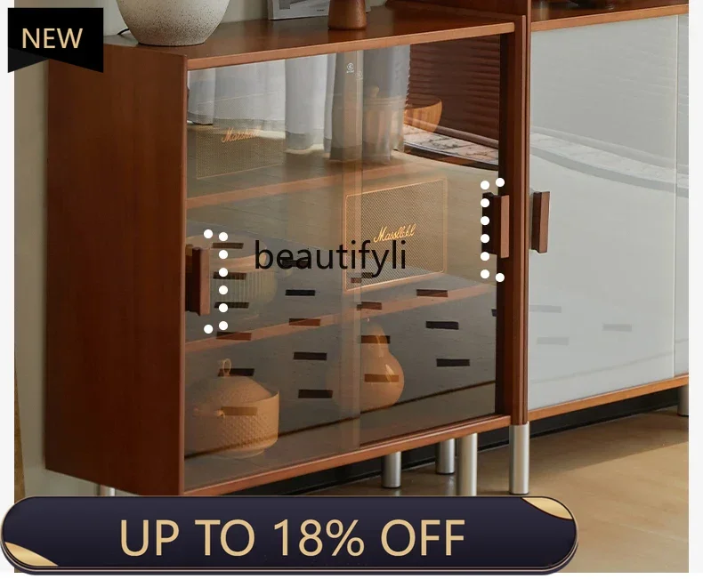 

P178 Vintage Solid Wood Bookshelf Storage Display Organizer Cabinet Home Combination Bookshelf Sideboard