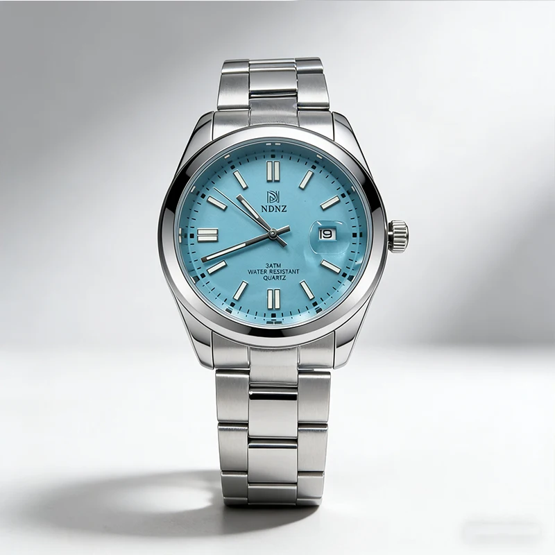 2026# NDNZ Fashion Men's Watch Luxury Watch Date Quartz Watch Men's Waterproof Steel Clock