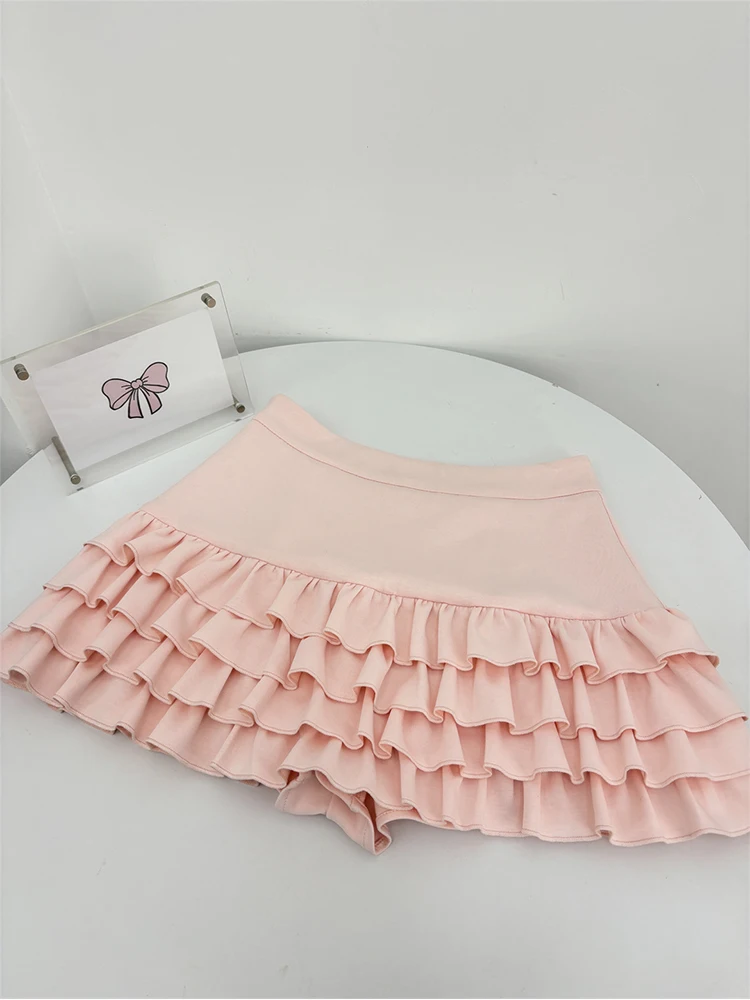 Jesień Zima Kobiety Coquette Ballet Core Shoujo Outfits 2-częściowy zestaw z długim rękawem Off Shoulder Pullovers Sweter + Gyaru Mini spódniczki