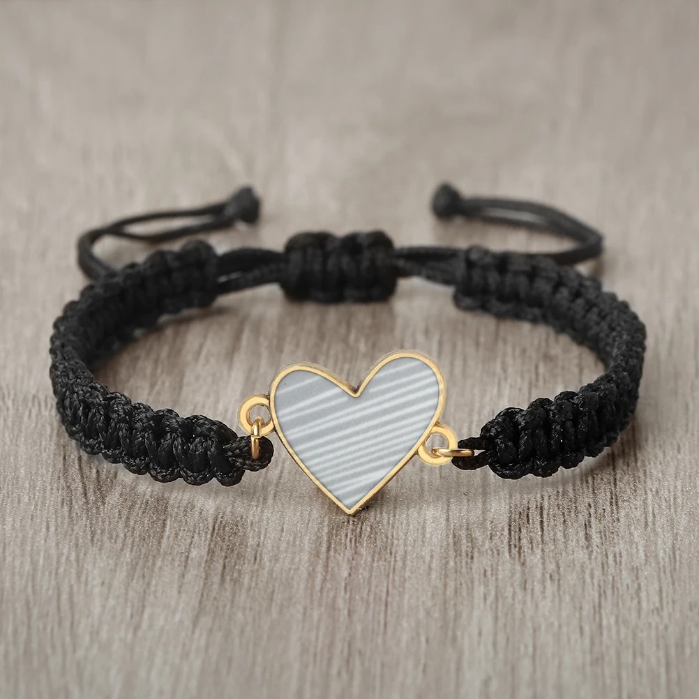 Handmade Love Bracelets Jewelrys For Women Men Lover Couple Gifts Braided Rope Bangles Woven Valentine's Day Heart Shape Pendant