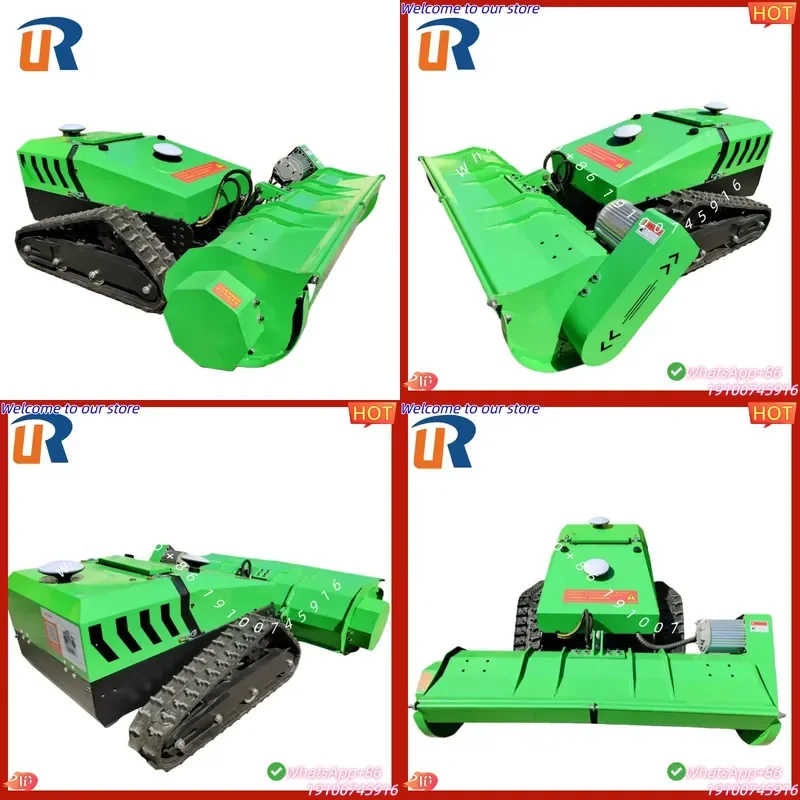 CE Certificate 800mm Industrial All-Terrain Remote Control Crawler Lawn Mower 3000W Battery-Powered Motor Anti-Slip Treads