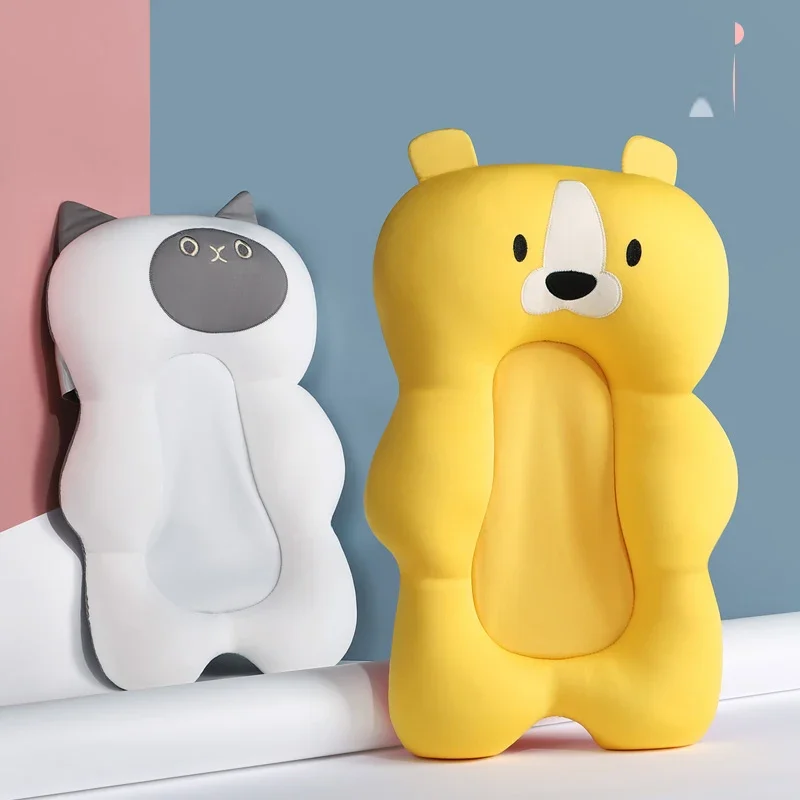 ベビーバスシートサポートマット折りたたみ式ベビーバスパッドチェア新生児用浴槽枕幼児用滑り止めソフトコンフォートボディクッション