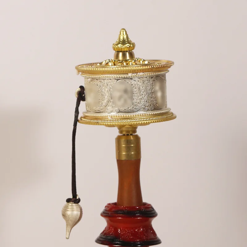 Clearance sale: Tibetan-style Eight Auspicious Symbols hand-cranked alloy figurine, a retro and nostalgic home decoration, easy
