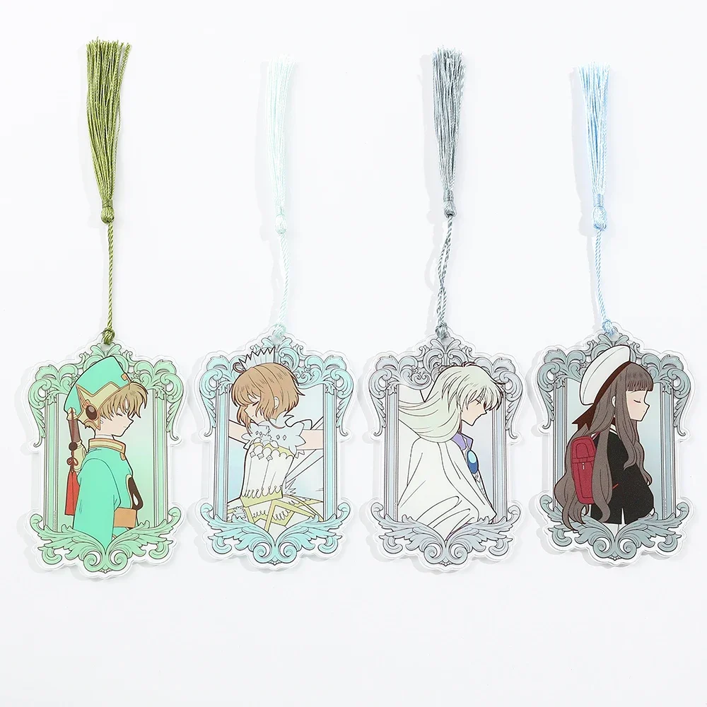 Cartoon Card Captor Sakura Bookmark Anime Tassels Stationery Supplies Reading Book Page Mark for Students Teachers Gifts