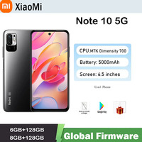 Global firmwar  Xiaomi Redmi Note 10 5G Smartphone 5000mAh Dimensity 700 6.5 Inch Display 48MP Camera  used phone