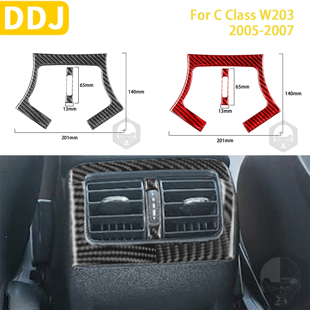 

For Benz C Class W203 2005 2006 2007 Accessories Carbon Fiber Car Interior Rear Air Conditioning Outlet Sticker Decoration