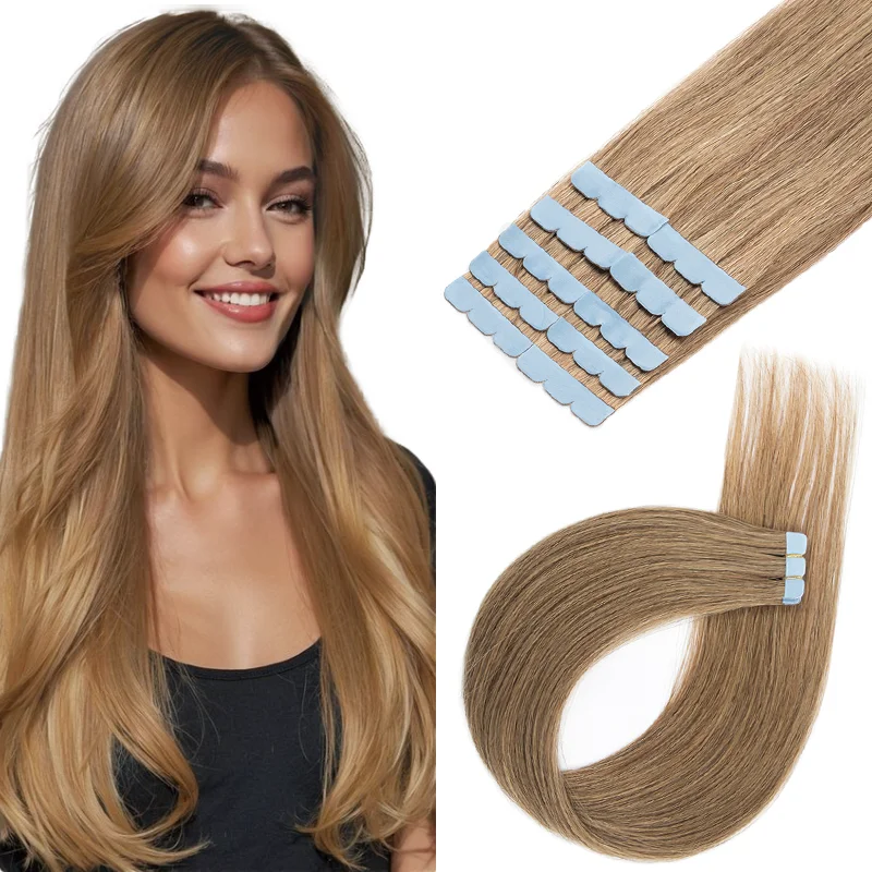 

Remy Human Hair Mini Tape in Extensions 10Pcs Skin Weft Comfortable Wear for Women adding length boosting hair volume