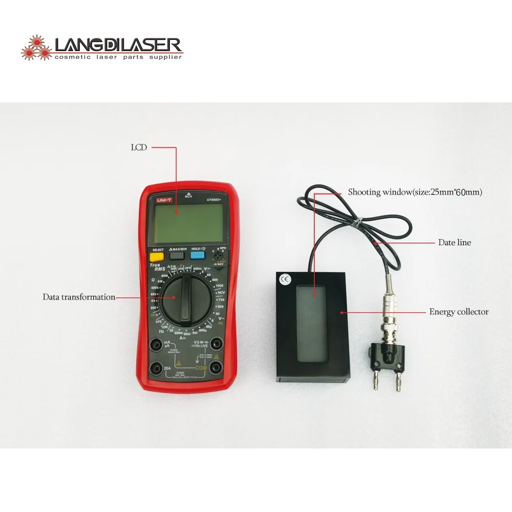 IPL&Diode-Laser-Energy-Meter / Measure Max Window Size 60*25mm / Energy Range 1J~200J / Wavlength Range 350nm~2500nm