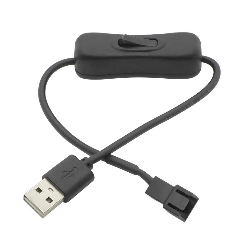 

Кабель-переходник с USB на 3-контактный PWM 5 В, с выключателем питания, 30 см