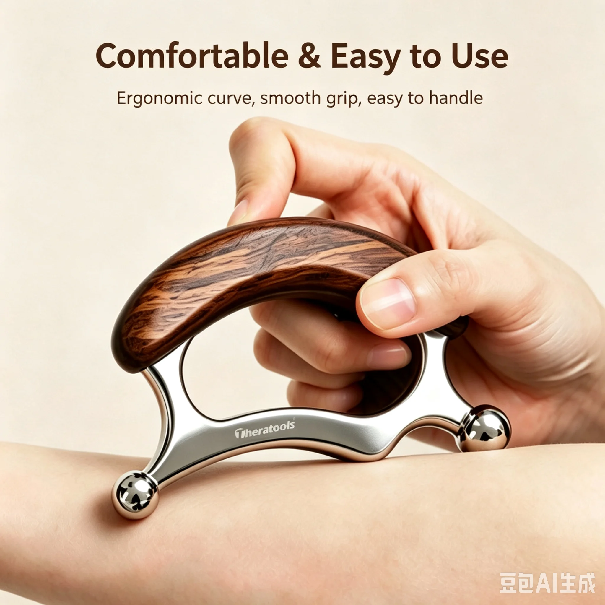 2-in-1 Fascia Massager Gua Sha Scraper Roller Ball Acupoint Stimulation Body Muscle Relaxation Tool Neck Shoulder Face Eye Care