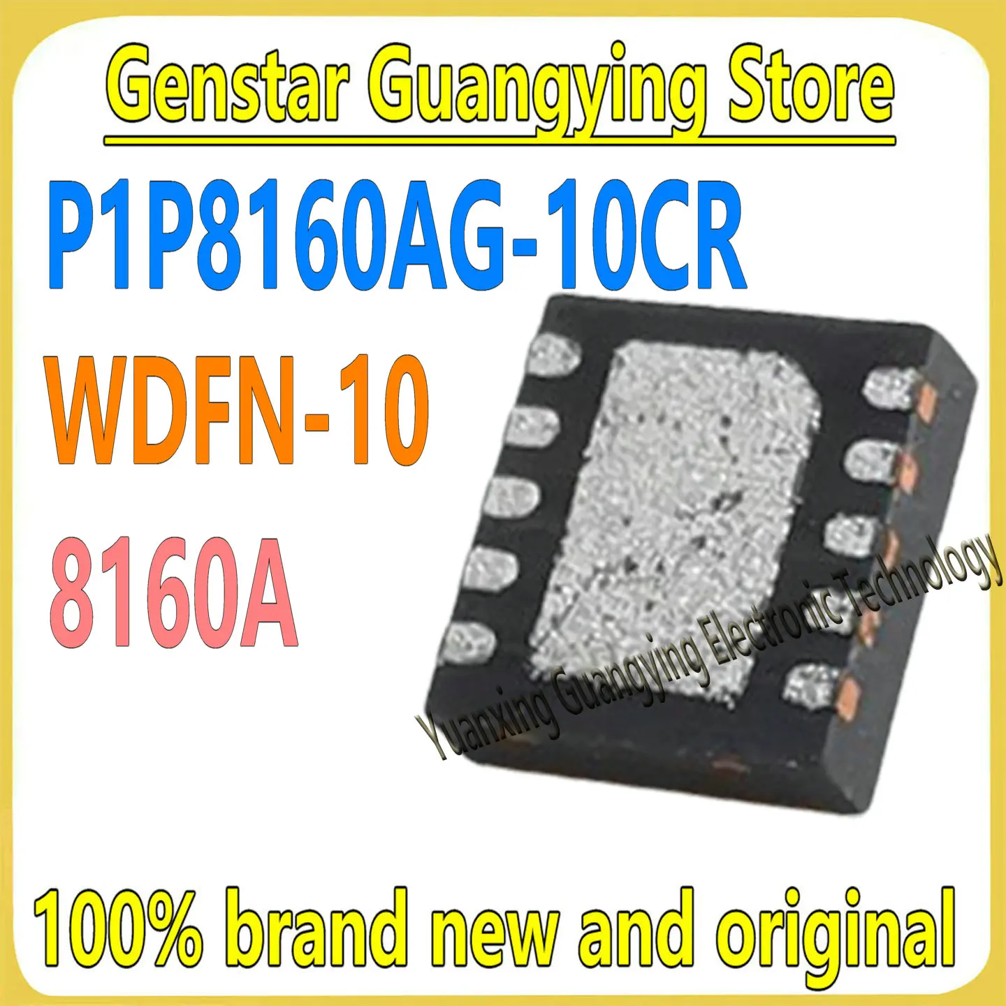 (1 piece) P1P8160AG-10CR P1P8160AG-10 Marking: 8160A WDFN-10 Low Jitter Clock Generator Chip IC 100% brand new