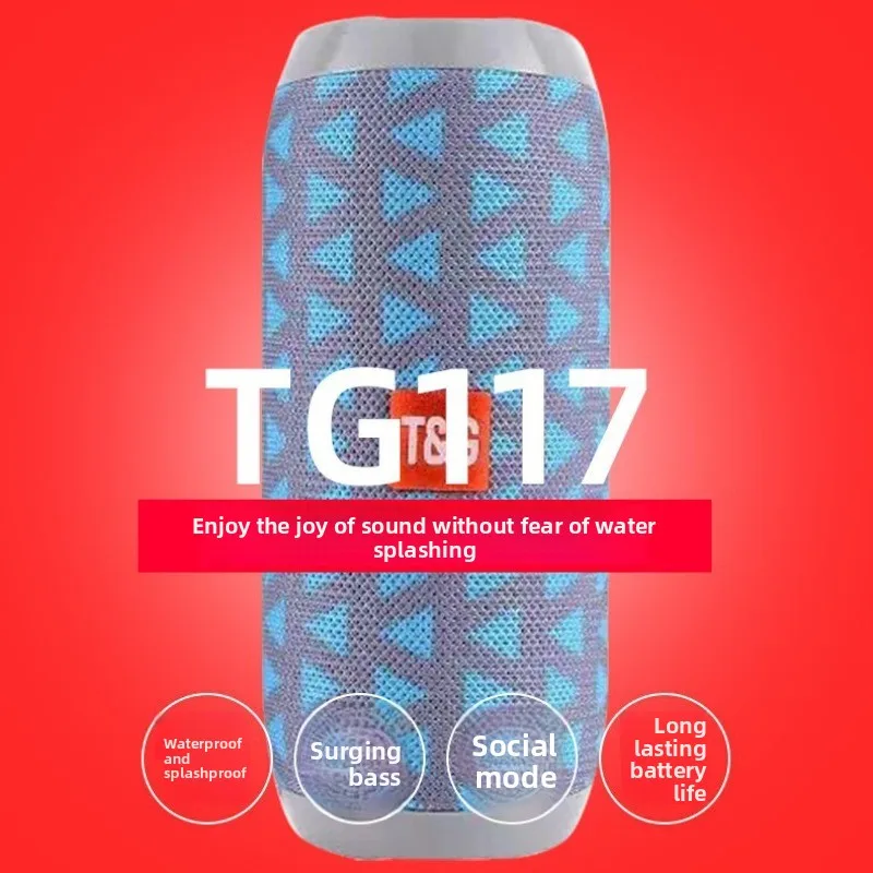 Suitable for TG117 computer speaker, wireless bluetooth speaker, portable card, outdoor mini stereo USB view 3