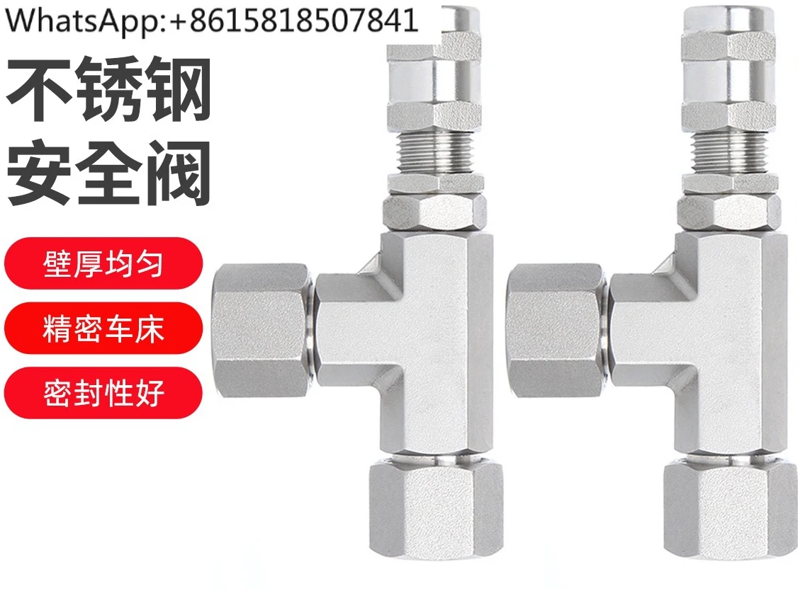

Stainless steel high pressure safety valve 316 card sleeve pressure relief valve external thread right angle unloading valve