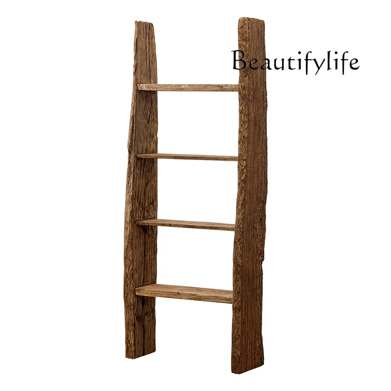

wind old wood shelf trapezoidal old wood floor storage bookshelf weathering design decorative display
