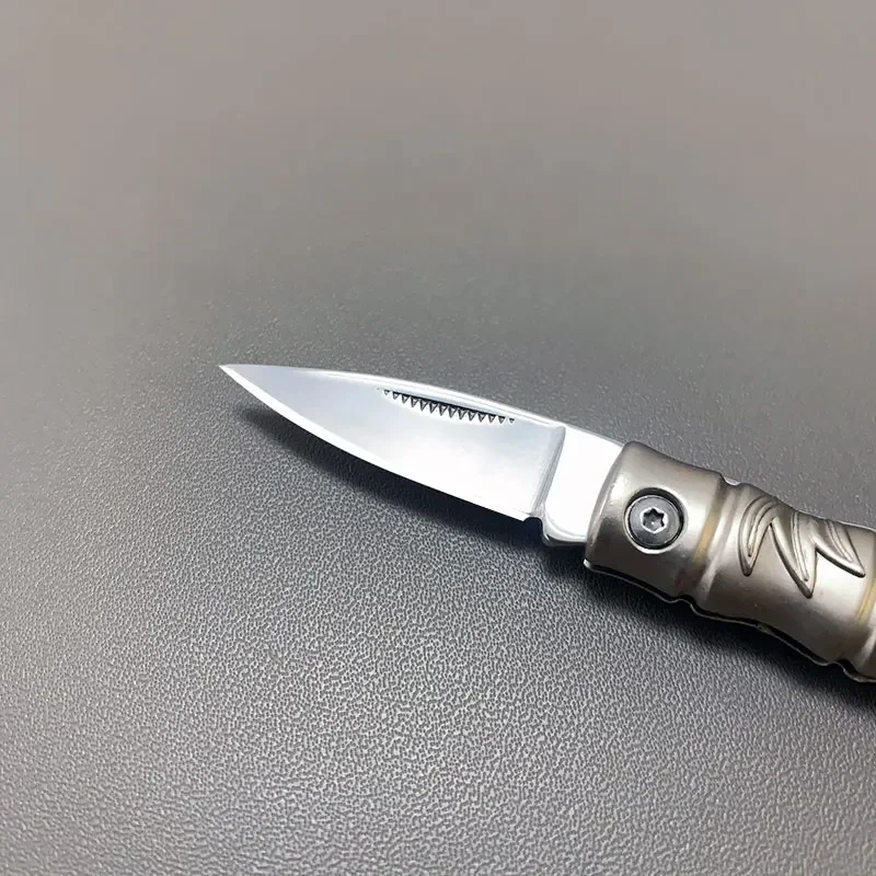 Cuchillo plegable mini acero inoxidable mango aleación zinc