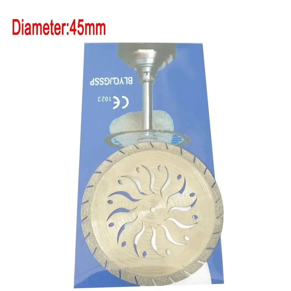 AG 1PCS Dental lab Double Sided Diamond Cutting Disc 45/50mm for separating polishing ceramic crown plaster or jade
