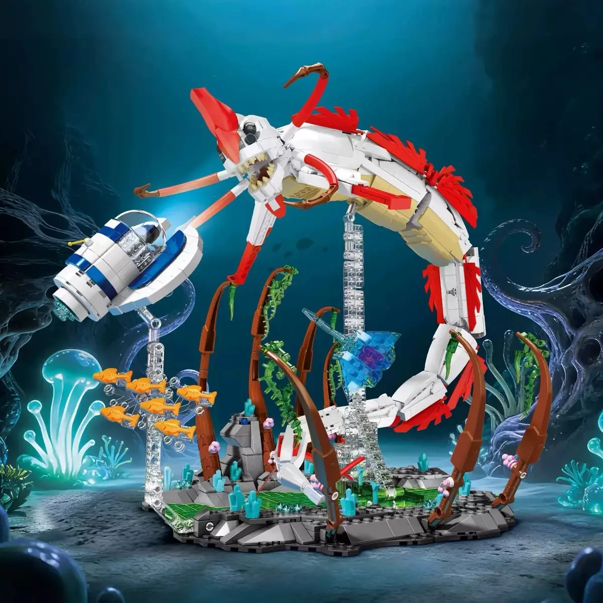 

Ocean Creature Building Blocks Reaper Kraken Model DIY Assembly Toy Home Office Decor Birthday Gift for Boys Girls Adults Fans