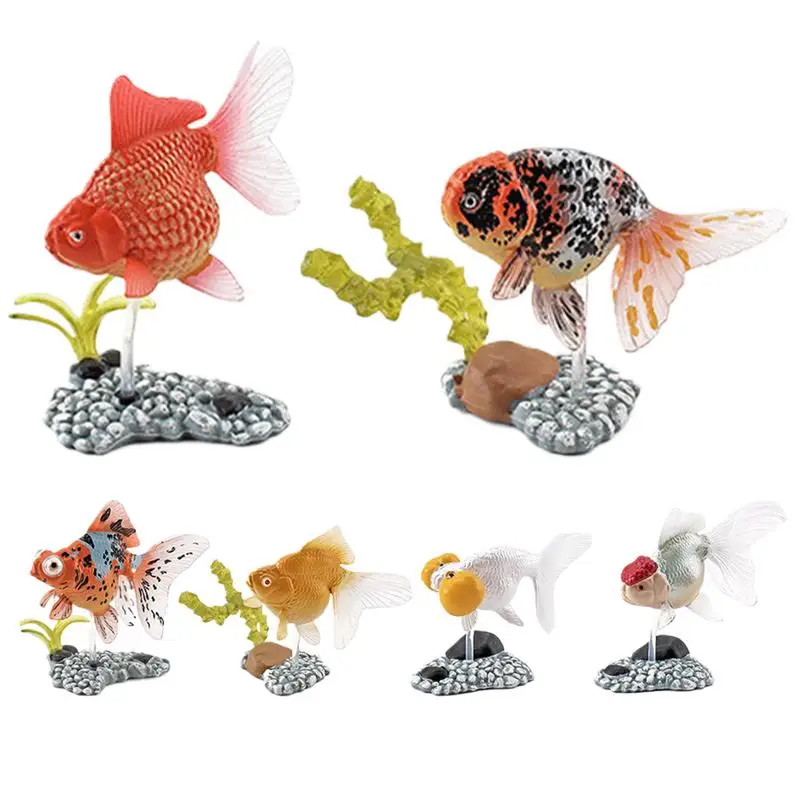 

Aquarium Statue 6 Pieces Artificial Fish Aquarium Statue Under Water Realistic Animals With Base For Library Bedroom Living Room