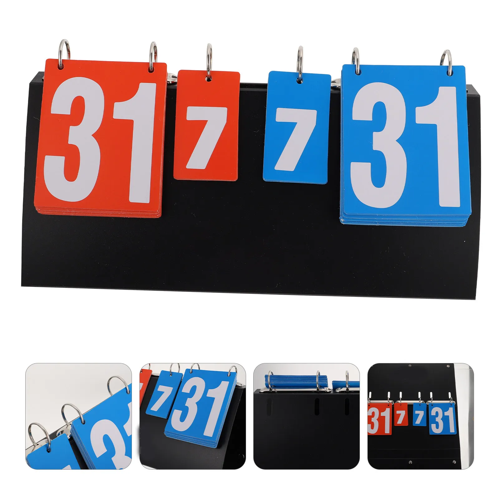 

1Pcs 4-Digit Scoreboard Practical Desktop Basketball Game Scorer Professional Table Tennis Scoring Plate Sports Score Flipper