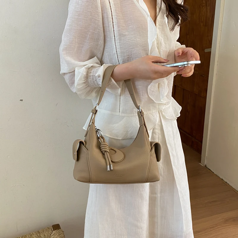 

High Quality PU Leather Top-handle Bag for Women Fashion Multi-pockets Hobo Bags Shopper Armpit Handbag Designer Crossbody Bags