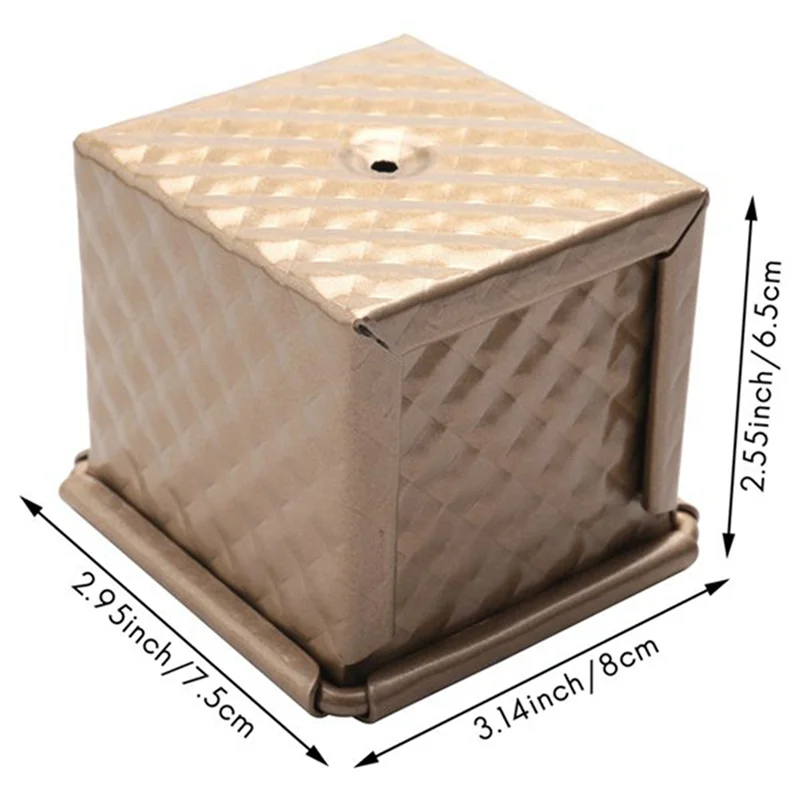 

【Price-Drop!】4PCS Square Loaf Pan With Lid Toast Mold Bread Pan Pullman Loaf Pan With Cover Non-Stick Mini Water-Cube Toast Box