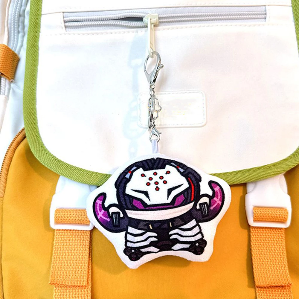 10cm Pressing Can Make Sound Overwatch 2 Hero Character Ramattra Plush Toys Funny Cosplay Anime Game Plushie Doll Bag Keychain