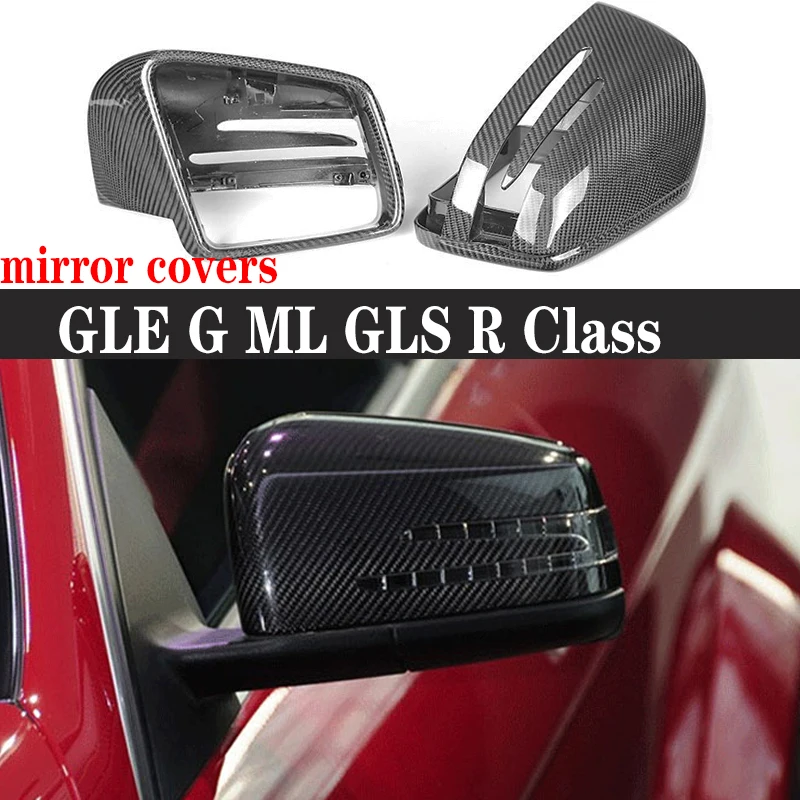 For Mercedes Benz GLE ML GLS G Class G500 GLE450 W166 W463 Upgrade Shells Rearview Cap Carbon fiber rear view mirror case cover