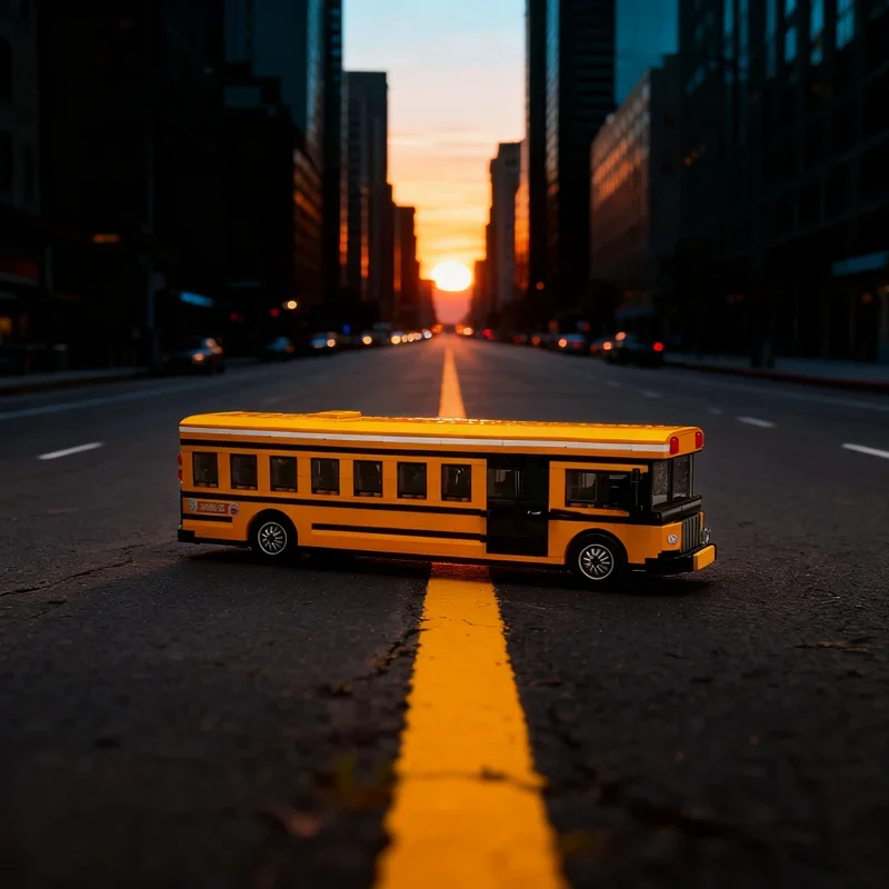 

517 шт. MOC школьный автобус городские чемпионы модель строительные блоки строительство Рождественский подарок DIY креативный кирпич детская игрушка на день рождения