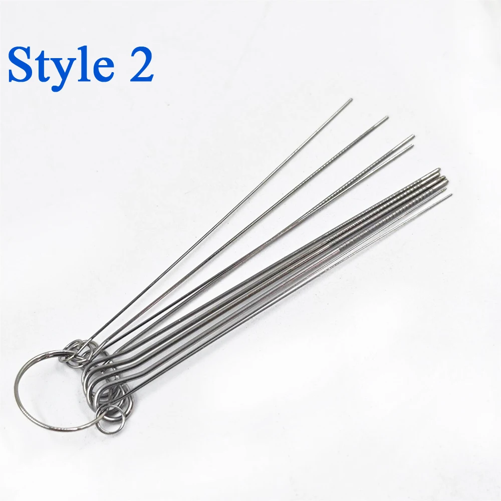 13/10Pcs Düsenreiniger Gas Schweißen Löten Schneidbrenner Spitzenreiniger 0,6mm-1,3mm Gitarre Mutter Nadelfeilen Düsen Jet – Detail 7