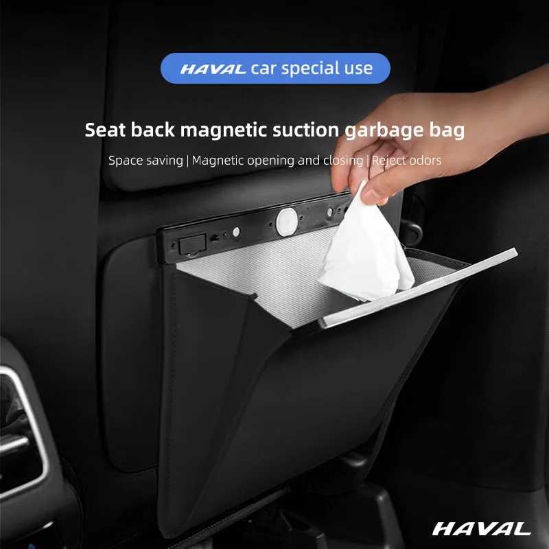 Car Rear Garbage Bag Seat Back Hanging Chair Back Storage Bag For Great Wall Haval H6 Dargo M6 H9 H6S F7 F7X Jolion X DOG XY H2