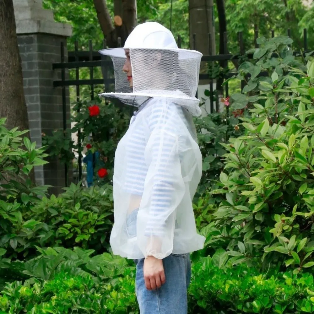 Breathable Beekeeping Suit Hooded Veil Mesh Smock Beekeeper Clothes Half Body Wear-resistant Protective Equipment Bee Keeping view 3
