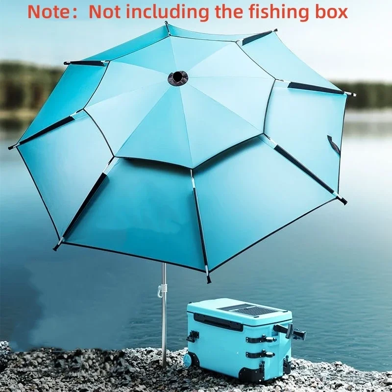 

1.8-2.6m Fishing Umbrella Double-layer Sun Protection Sunshade Multifunction Folding Rain Fishing Umbrella Waterproof Awning