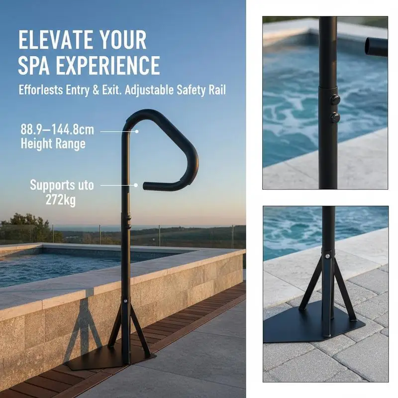 Badewannenhandlauf für Whirlpools, 88,9–144,8 cm, höhenverstellbar …