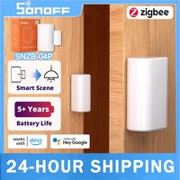 SONOFF SNZB-04P Zigbee Door Window Sensor Local Smart Scene Linkage Tamper Alert Home Security Works With Alexa Google Home