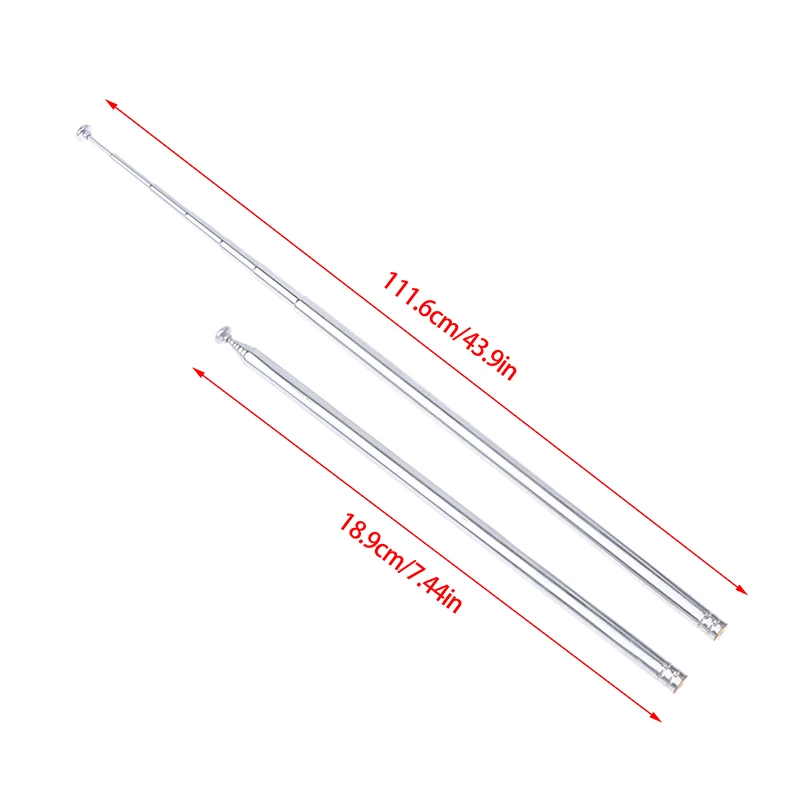 111cm 7 Section Metal Full-Channel Am Fm Radio Universal Antenna Telescopic Antenna Aerial M3