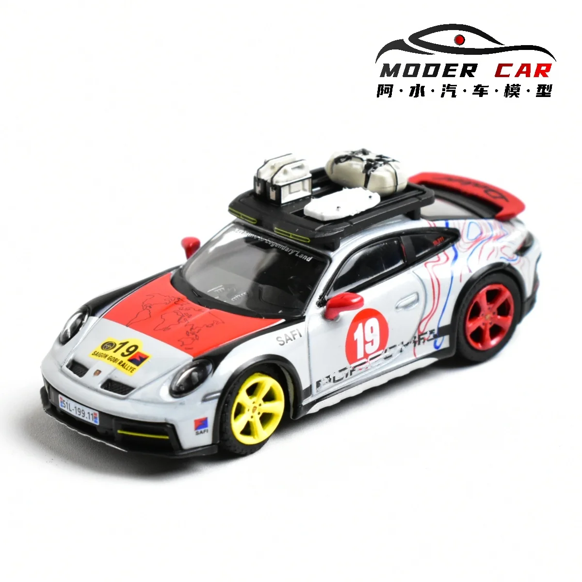 

Литая под давлением модель автомобиля MINIGT TSM 1068 1:64 911 Dakar