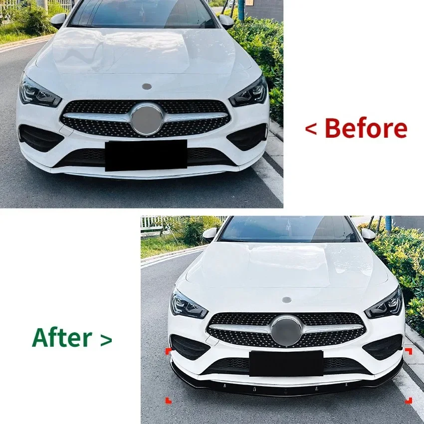 For Mercedes Benz CLA Class C118 W118 X118 CLA180 200 220 250 AMG 2020-2023 Car Front Bumper Splitter Lip Diffuser Spoiler Guard