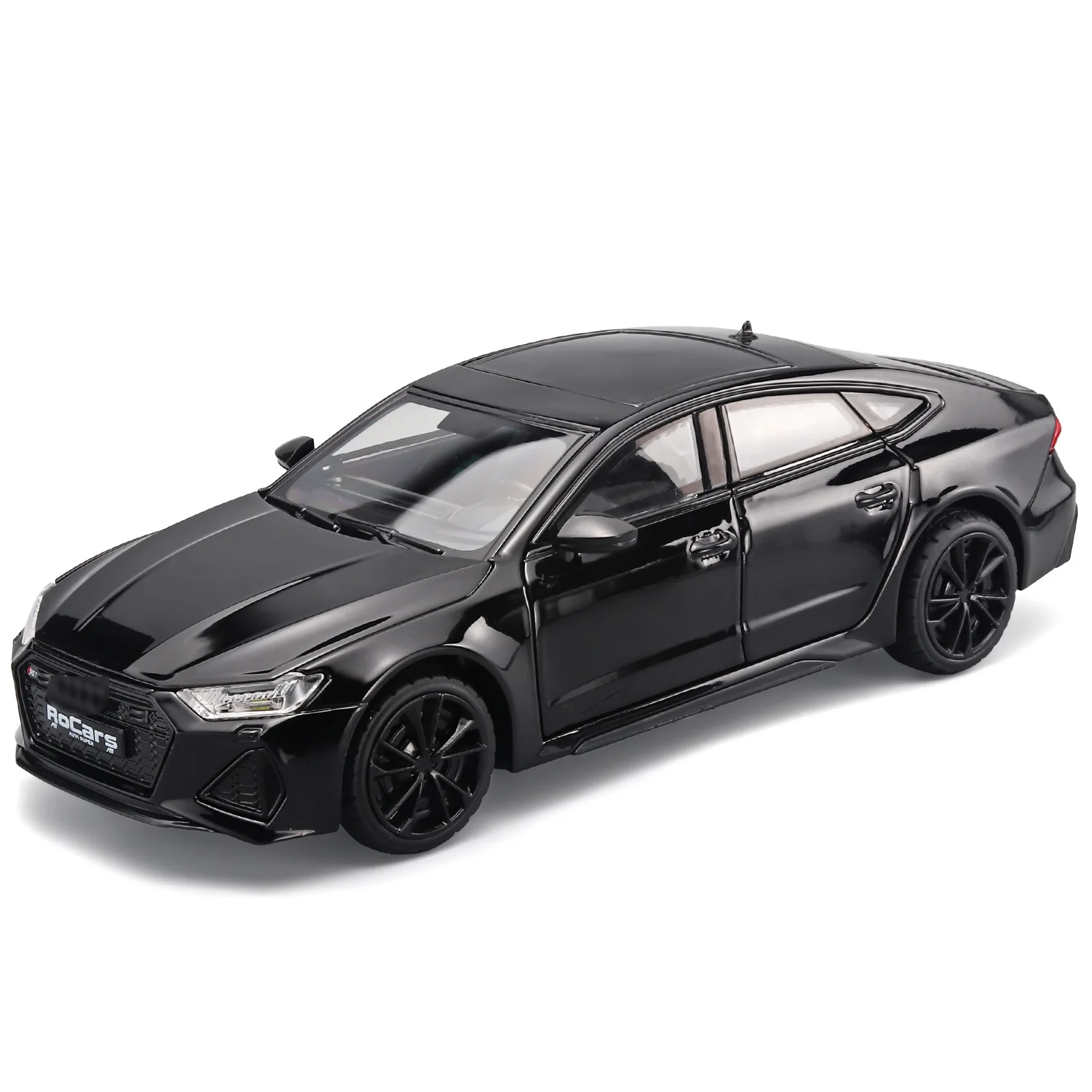 مقياس 1:24 RS7 سيارة رياضية لعبة مجسمة دييكاست ضوء الصوت المعدني التراجع نماذج المركبات اللعب المقتنيات هدايا عيد الميلاد