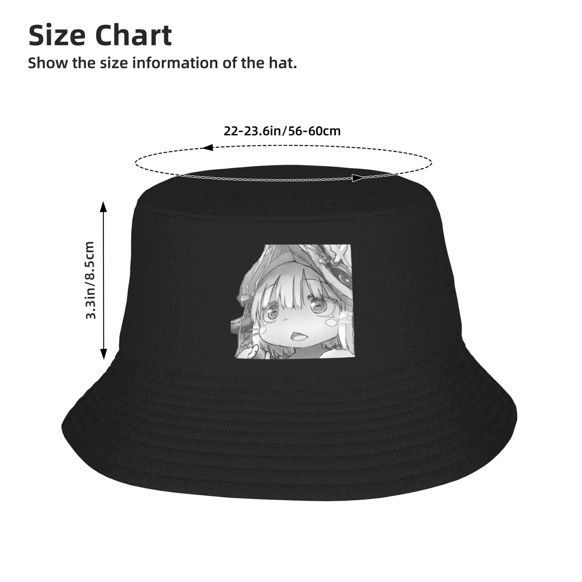 Unissex nanachi bonito feito no abismo balde chapéu portátil pescador chapéus primavera casual bonés de pesca havaí design viseira chapéu