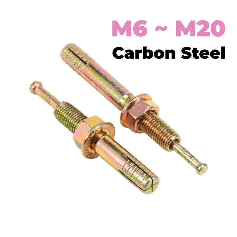 Expansion Bolts Drywall Screws M6 ~ M20 Carbon Steel Hammer Blow Screw for Car Lifts Anchor Concrete Bolts