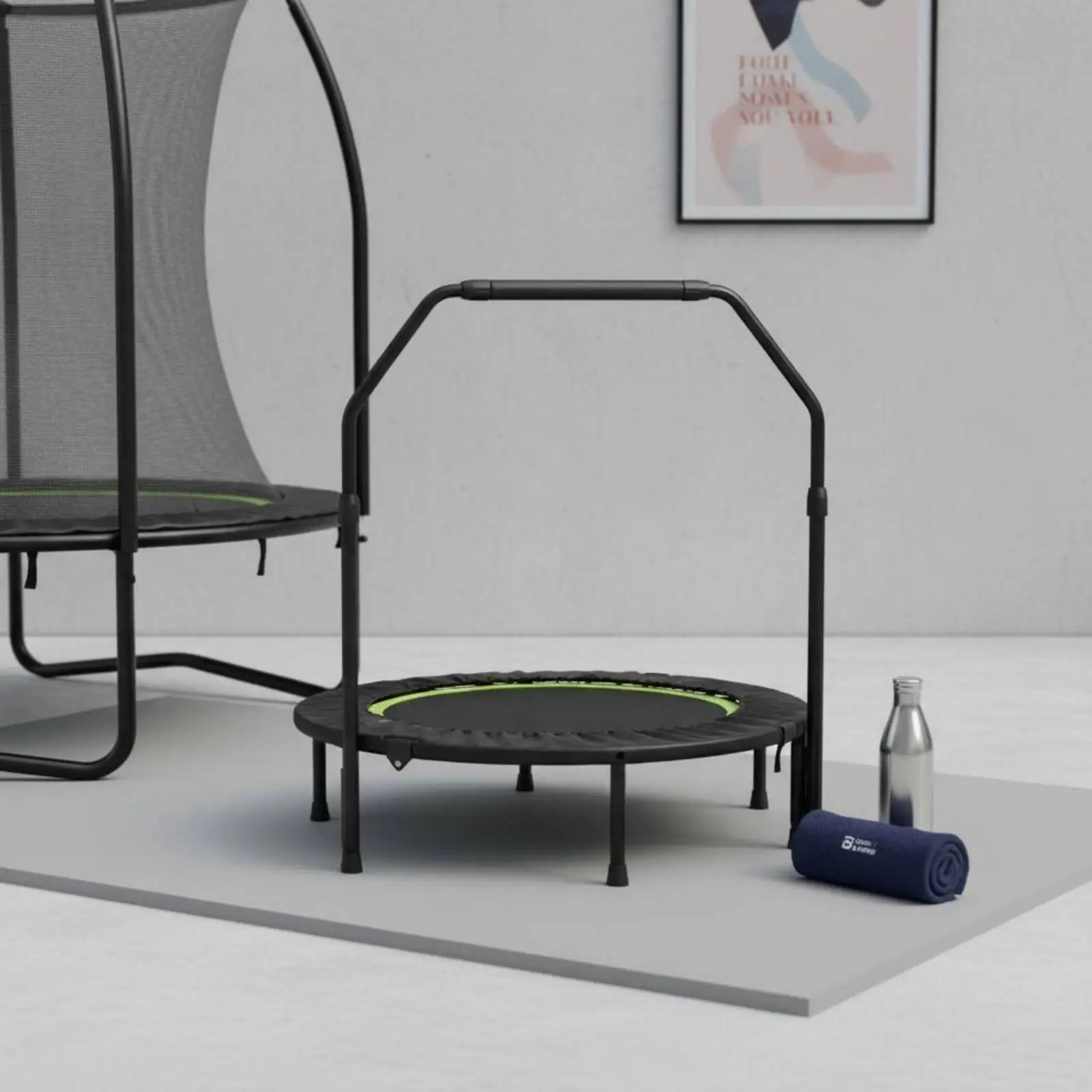 Alloy Support Trampoline Handlebar for Indoor Exercise Adjustable Fitness Bar for Home Gym Trampoline Accessories