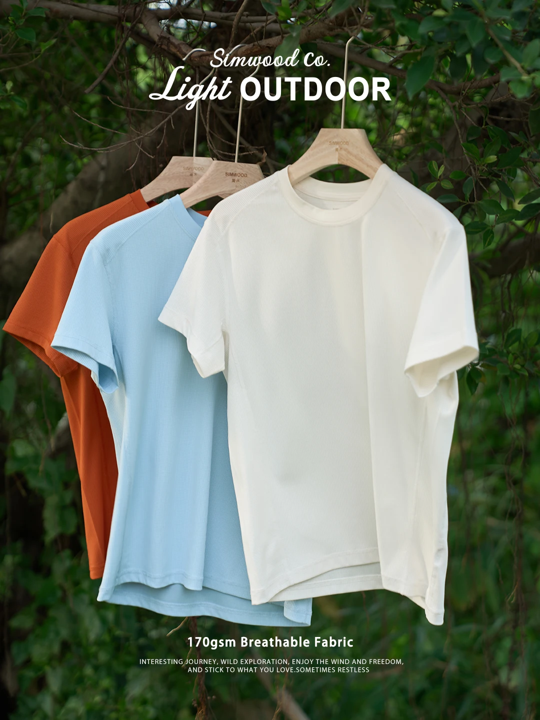 

SIMWOOD 2025 Summer New Regular Fit Lightweight 170gsm Quick Dry Waffle Mesh Fabric T-shirts Men Workout Gym Tops