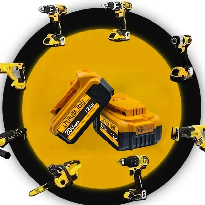 20V 12.0Ah MAX Battery For DEWALT Tools. Tool Replacement For DeWalt DCB184 DCB181 DCB182 DCB200 20V 5A 6A 18Volt 20v Battery.