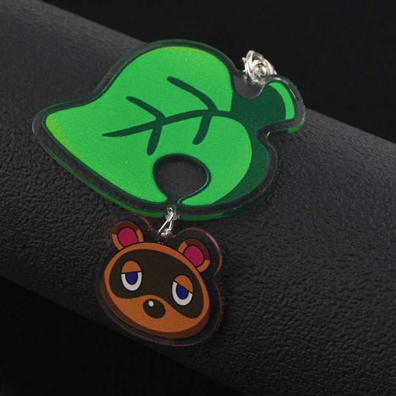 Game Animal Crossing Keychain Cartoon Acrylic Pendant Keyring Fans Accessories Chirstmas Badge Gifts