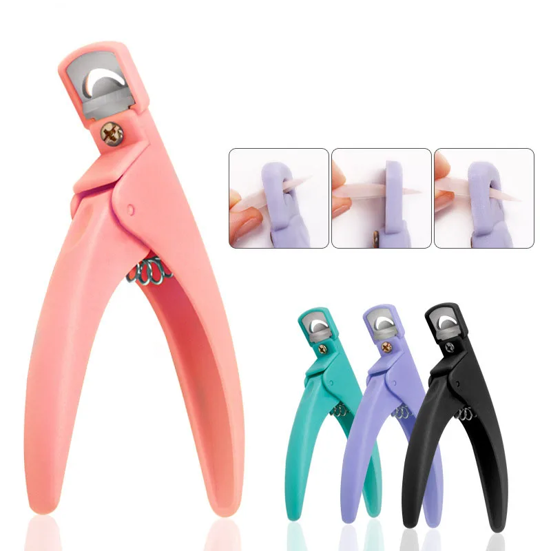 Professional Fake Nail Cutter Nail Clippers Straight Edge Acrylic Nail Clipper Tips Manicure Guillotine Cut False Nails