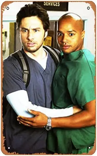 Scrubs Tv Show Tin Signs Vintage 8x12 Inches,Office Decor Funny Metal Signs Garage Man Cave Wall Decor Gift Poster Karaoke Cool