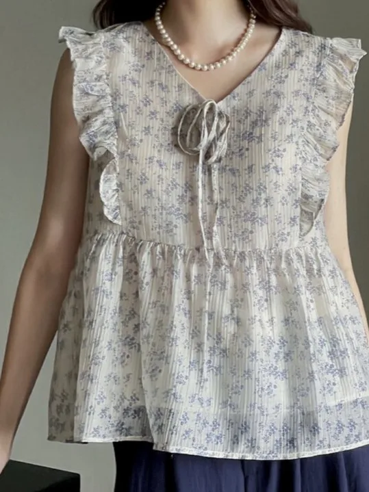 Csa Retro con Estampado Floral para Mujer, Cuello en V, con Cinturón, E, Linda, Hoada, Manga Larga, Corta, Estilo...