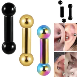 1PC Stainless Steel Large Size Straight Barbell Internal Threaded Big Gauge Rings Captive Ring Earring Piercing 12-00G