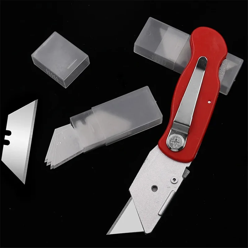 Utility Folding Knife Household Office Stationery Wallpaper Knife Folding Art Knife With Blades Set Quick Change Box Opener